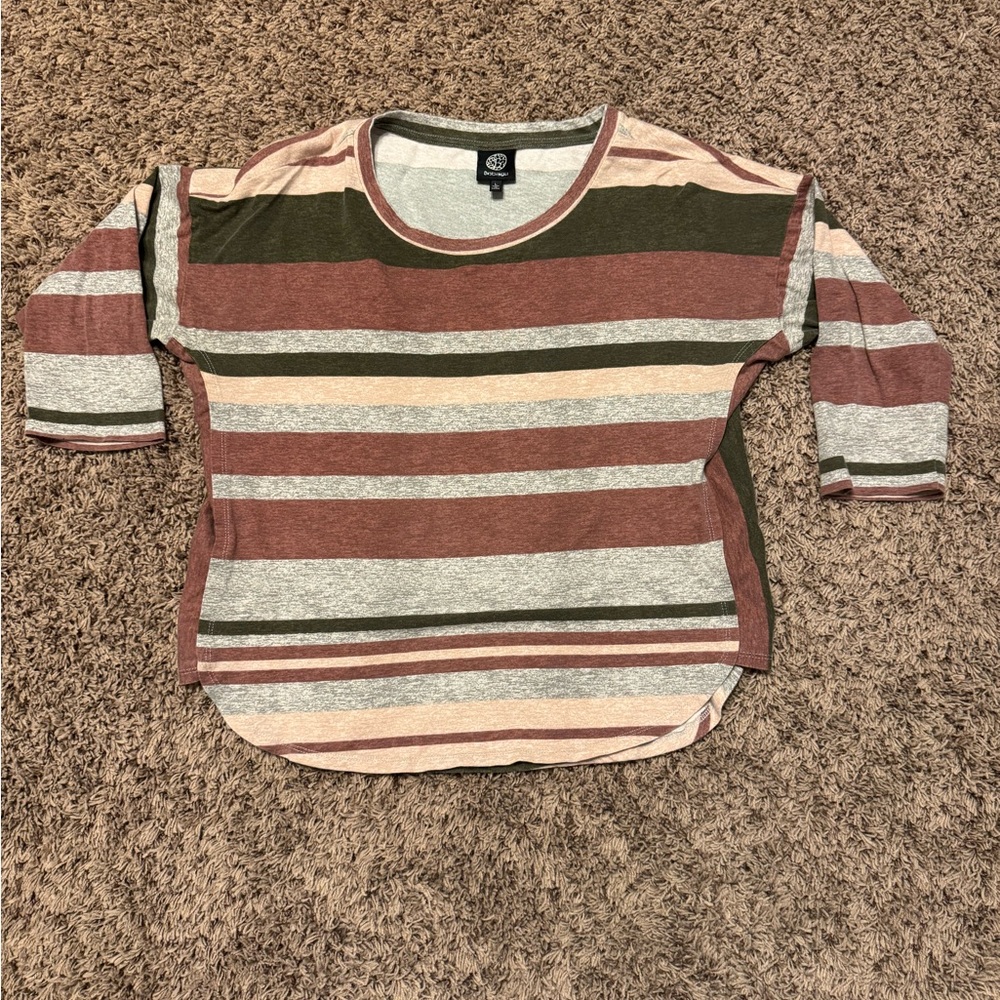Casual Striped Women's Blouse - Multicolor